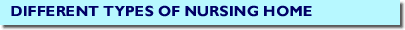 Different types of nursing home